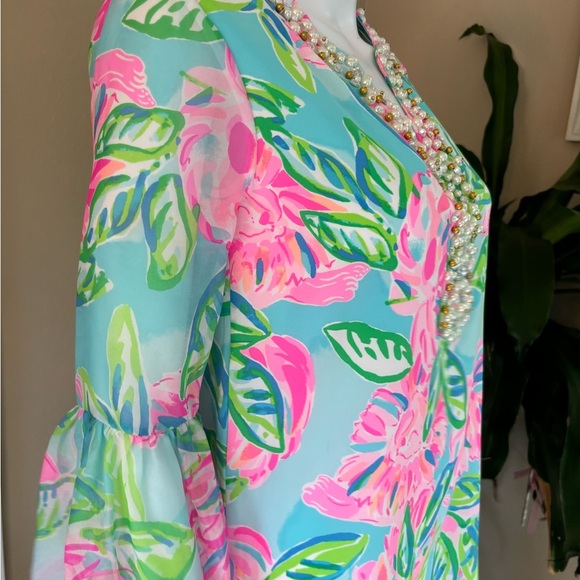 Lilly Pulitzer Floral Dress in Pink and Green - Picture 6 of 9